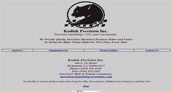 Desktop Screenshot of kodiakprecisioninc.com
